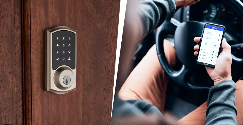 Wifi door lock connected to your affordable home alarm systems