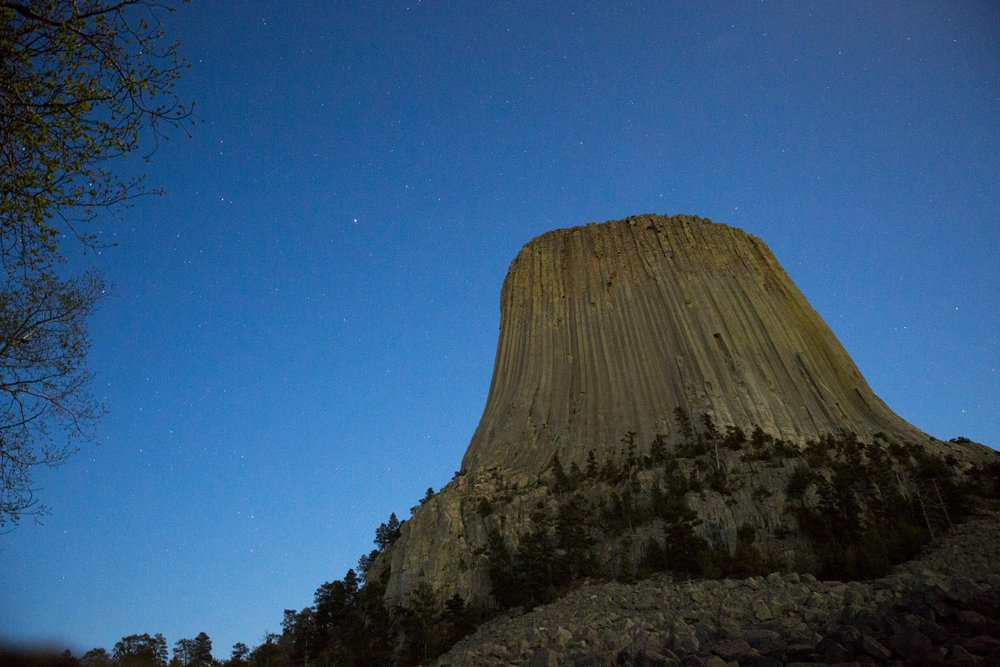 Stargazing at devils towers.